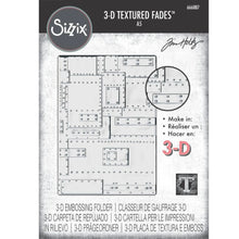 Sizzix 3D Texture Fades Embossing Folder by Tim Holtz A5 Foundry Large