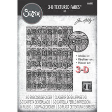 Sizzix 3D Texture Fades Embossing Folder by Tim Holtz A5 Typewriter Large