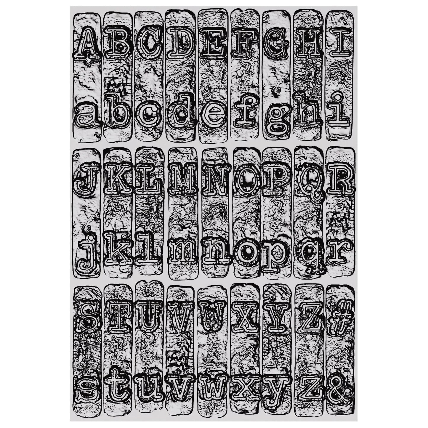 Sizzix 3D Texture Fades Embossing Folder by Tim Holtz A5 Typewriter Large