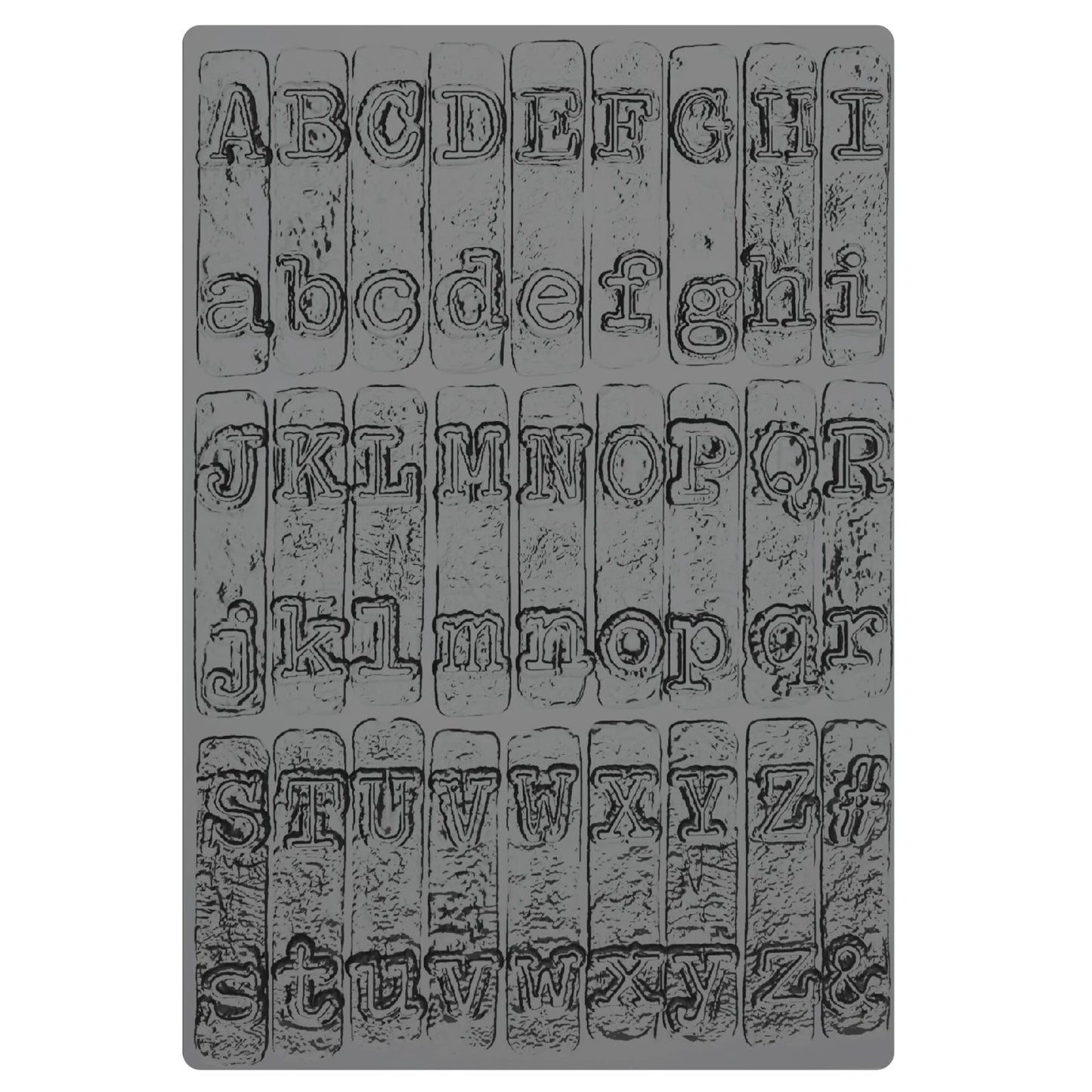 Sizzix 3D Texture Fades Embossing Folder by Tim Holtz A5 Typewriter Large