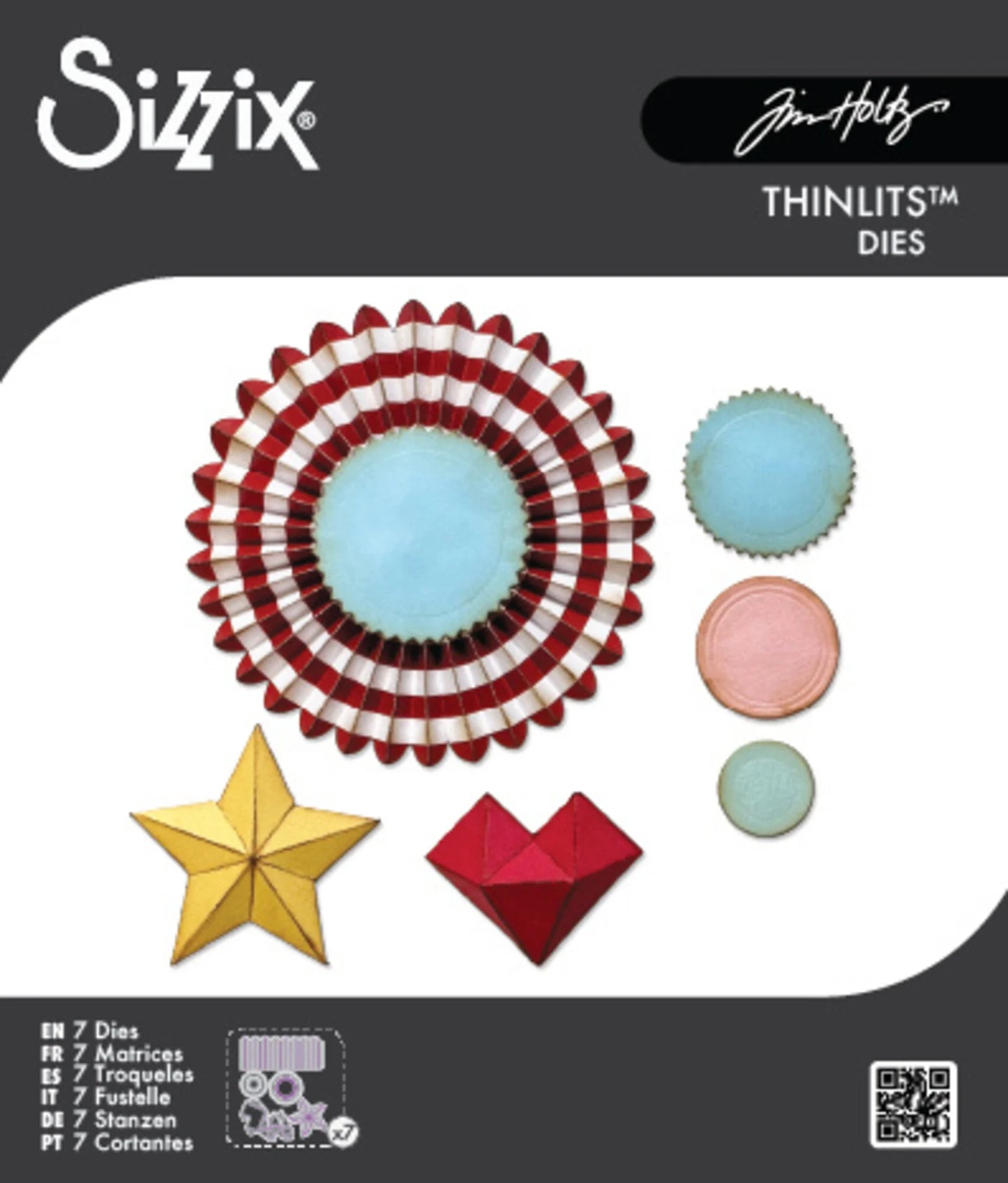 Sizzix Thinlits Die by Tim Holtz Vault Rosettes