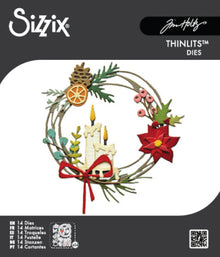 Sizzix Thinlits Vault Festive Wreath 14pc Die Set by Tim Holtz