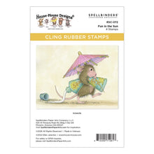 House Mouse Sunflower Walk Cling Rubber Stamp Set - Fun in the Sun