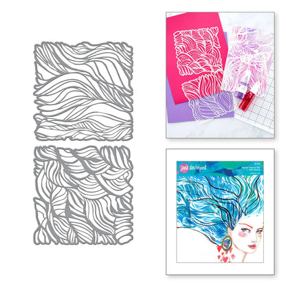 Spellbinders Jane Davenport Tresses Art Stencils