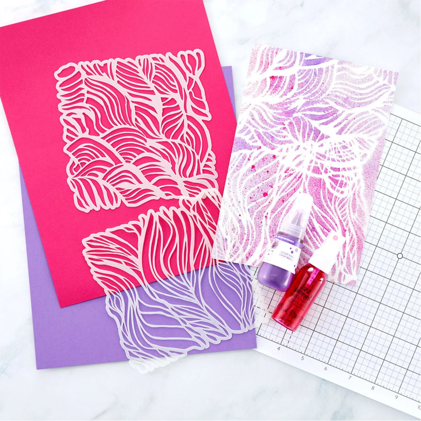 Spellbinders Jane Davenport Tresses Art Stencils