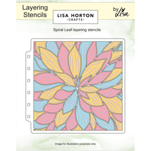 Lisa Horton Crafts Spiral Leaf 6" x 6" Layering Stencils