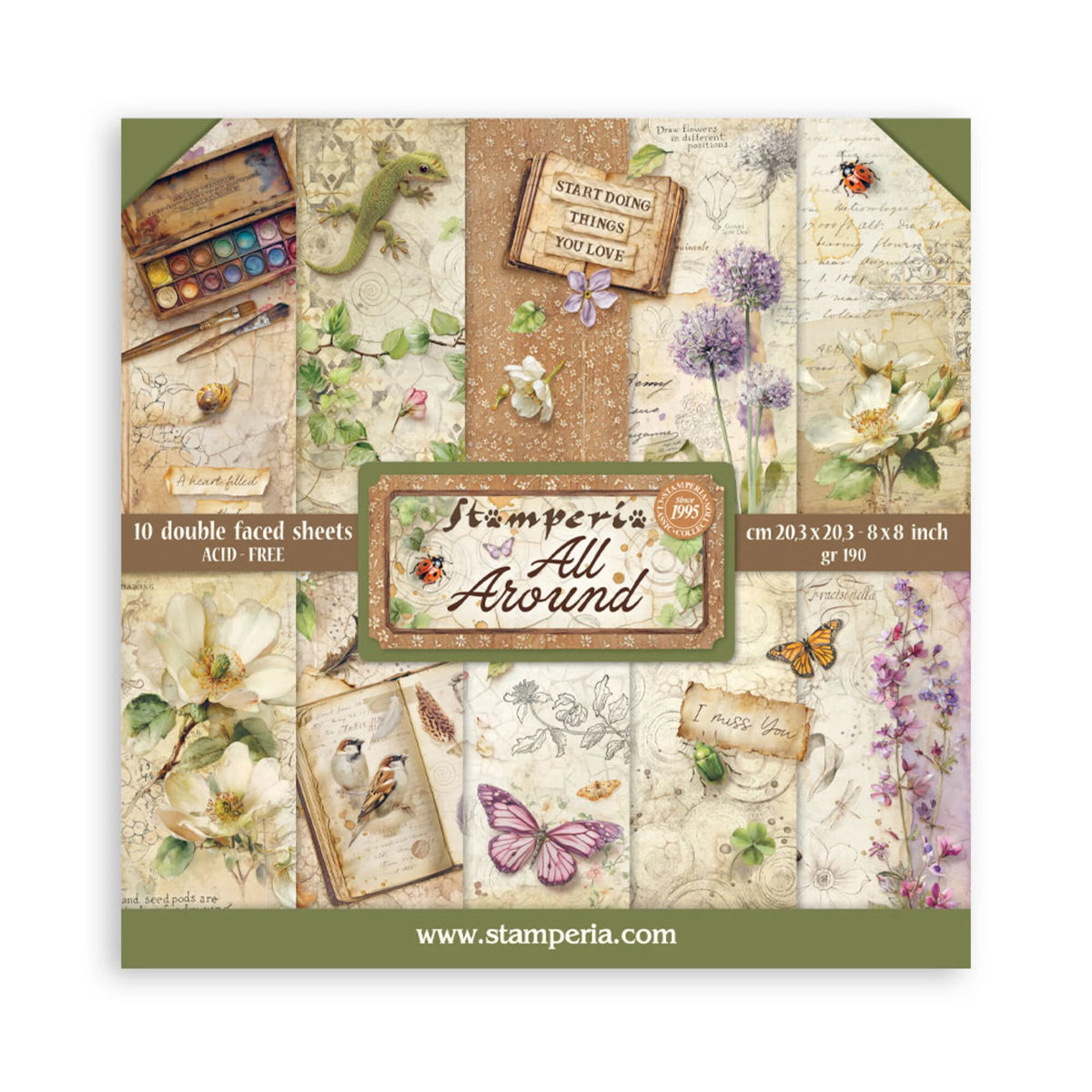 Stamperia All Around 8" x 8" Double-sided Paper Pack