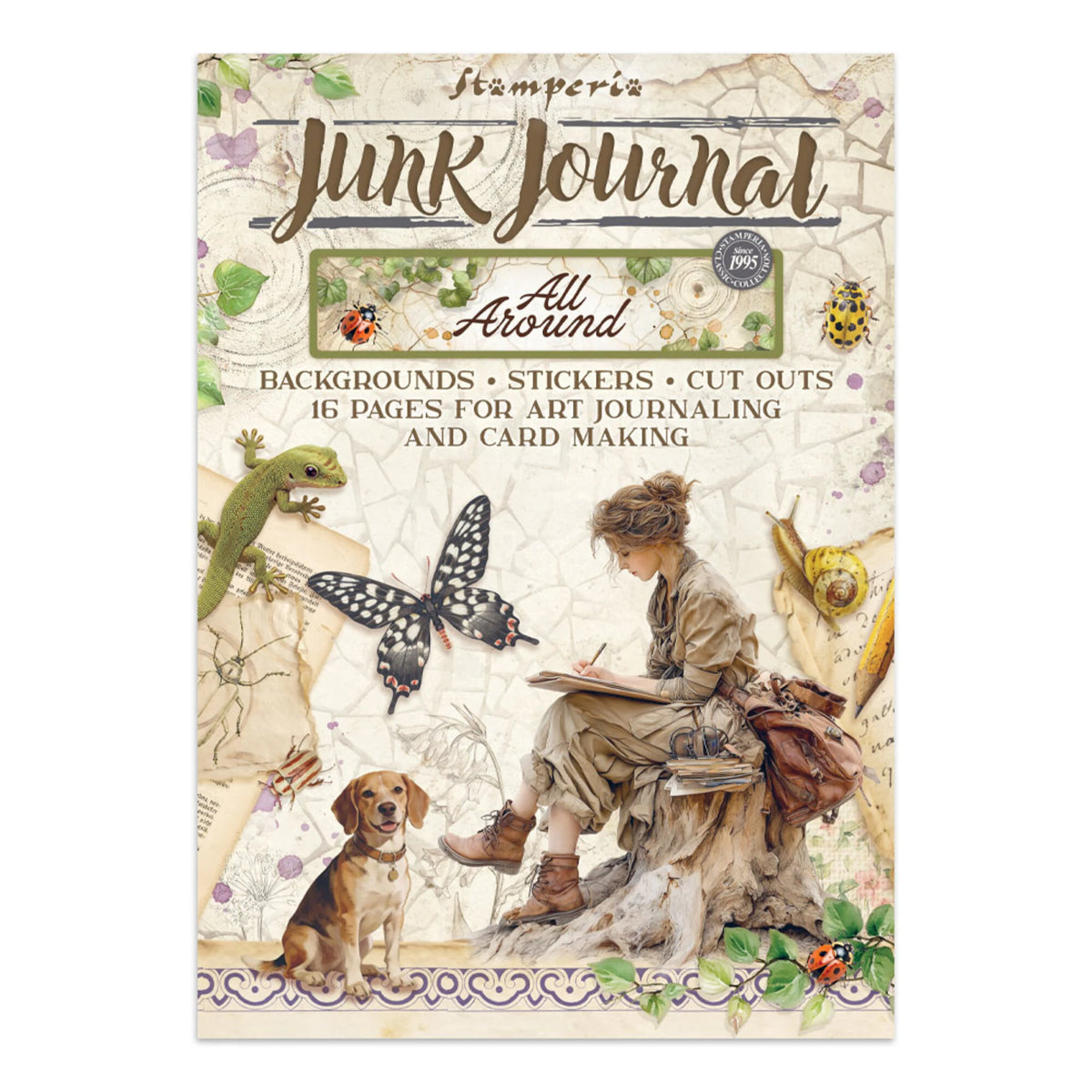 Stamperia All Around Junk Journal Stickers, Backgrounds & Cut-Outs