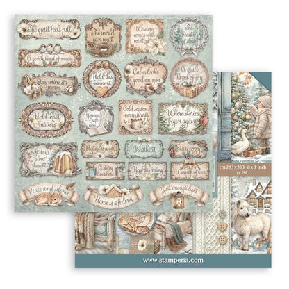 Stamperia White Christmas 8x8 Paper Pack by Cristina Radovan
