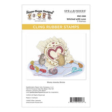 House Mouse Heart and Soul Cling Rubber Stamps - Stitched with Love