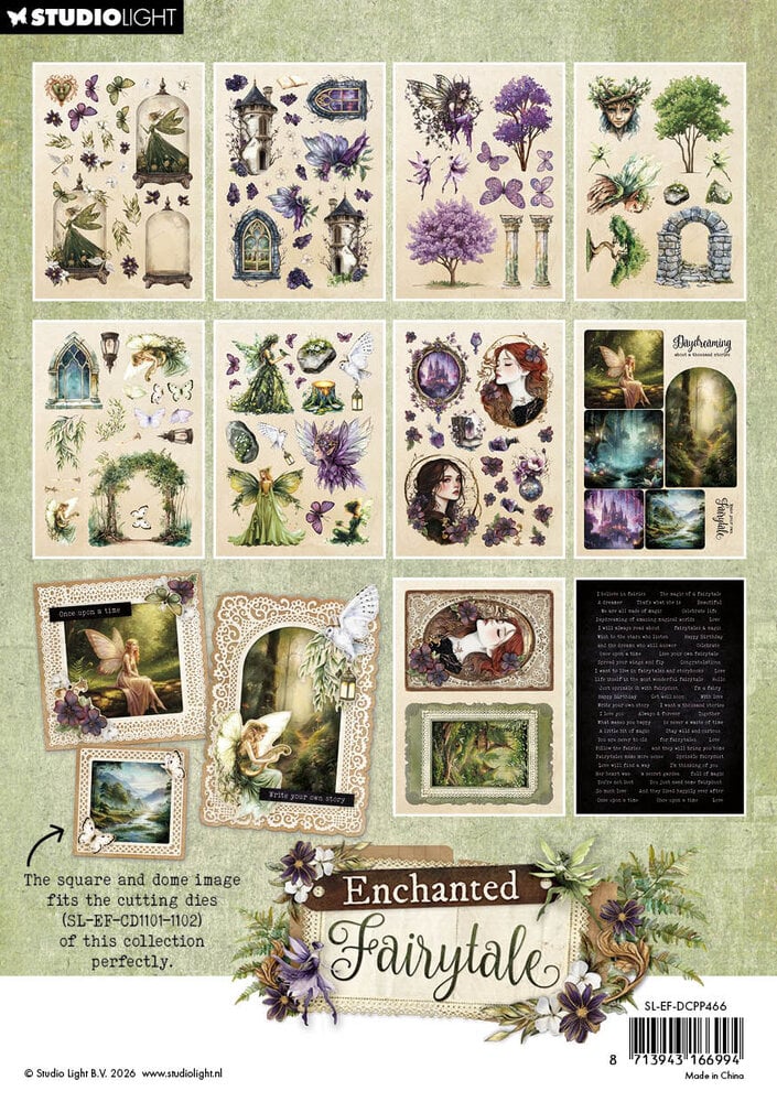 Studio Light Enchanted Fairytale A5 Die-Cut Paper Pad Elements - 20 Sheets