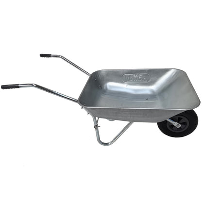 The Handy THWB 65 Litre Galvanised Steel Wheelbarrow – product detail or in-use view