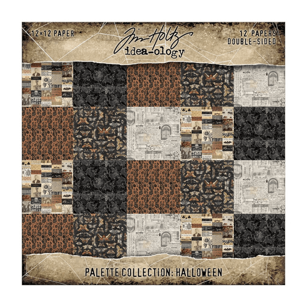 Tim Holtz 12x12" Halloween Palette Papers - 12 Sheets