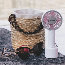 Stylies of Switzerland Lacerta Handheld Fan in Pink