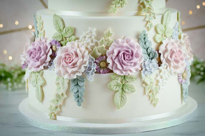 Karen Davies Sugarcraft Trailing Leaves Silicone Mould