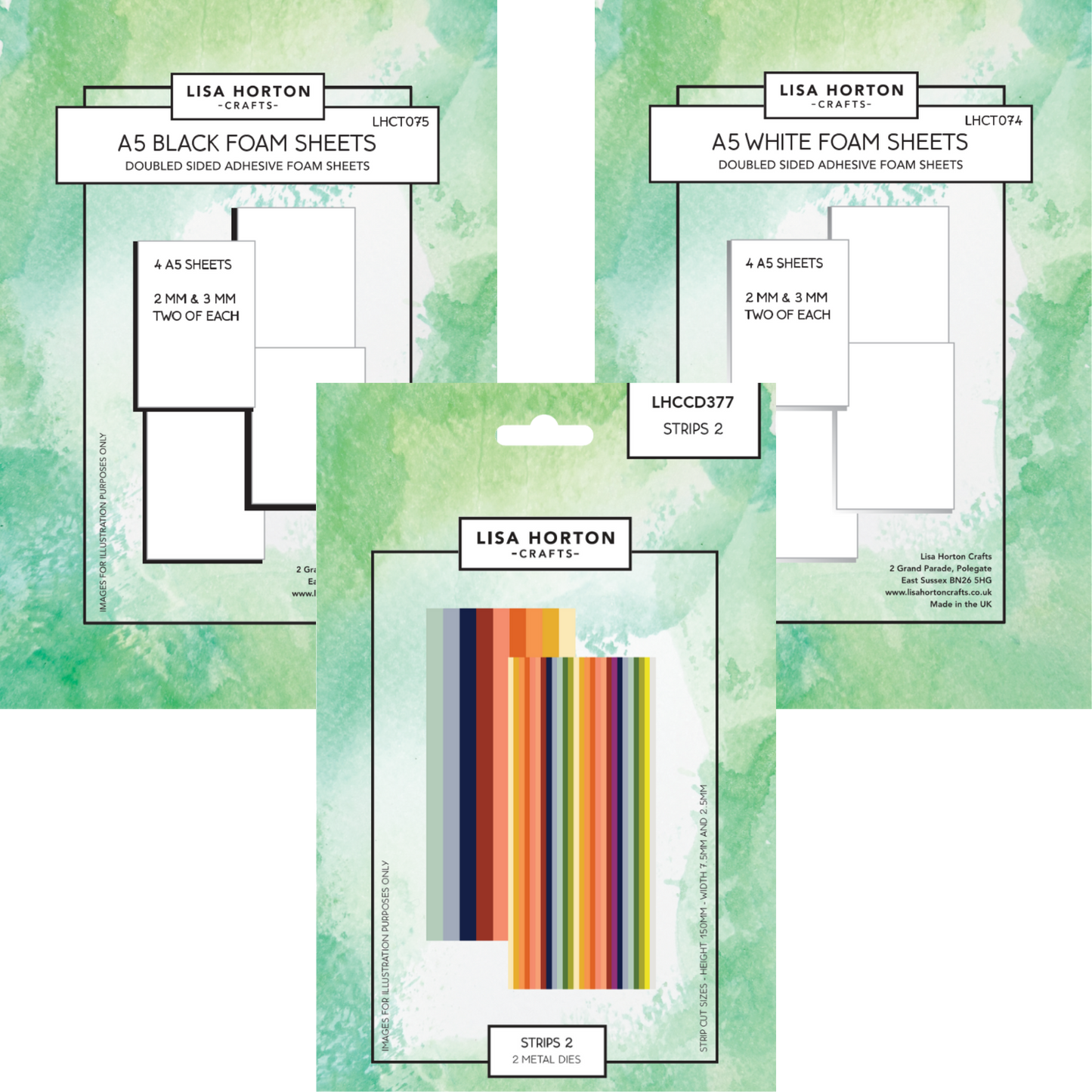 Lisa Horton Crafts Strips 2 & Adhesive Foam Sheets Bundle