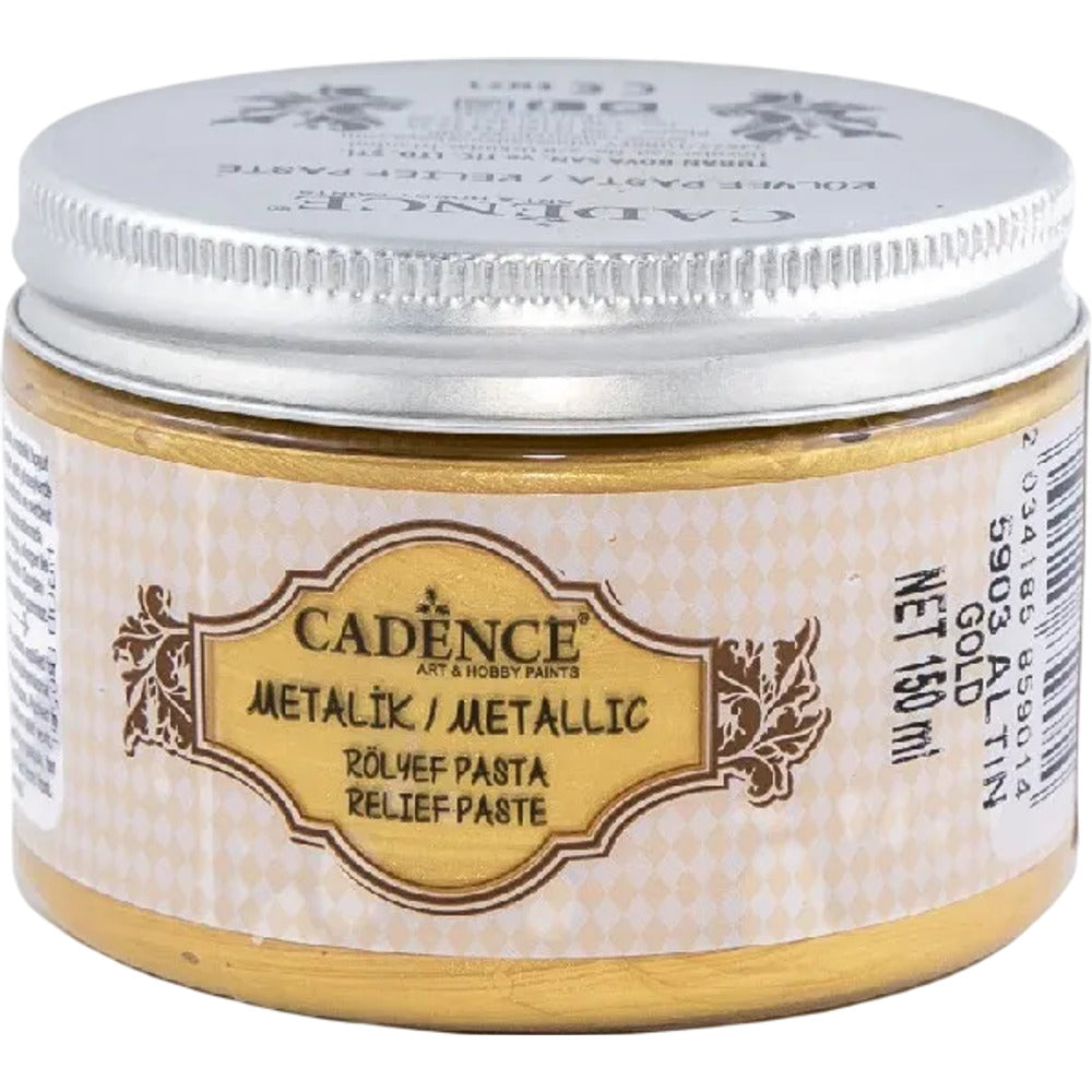 Cadence Metallic Relief Paste – Gold 150ml