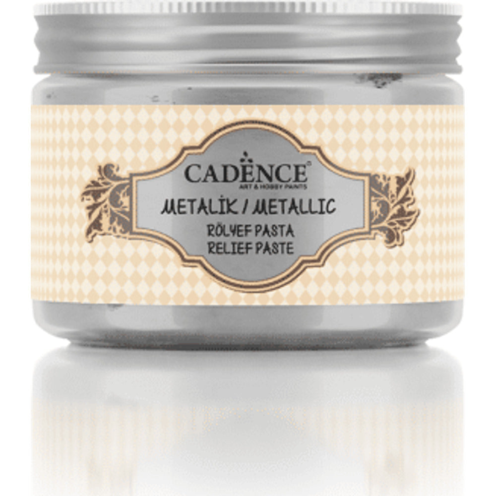 Cadence Metallic Relief Paste – Silver 150ml