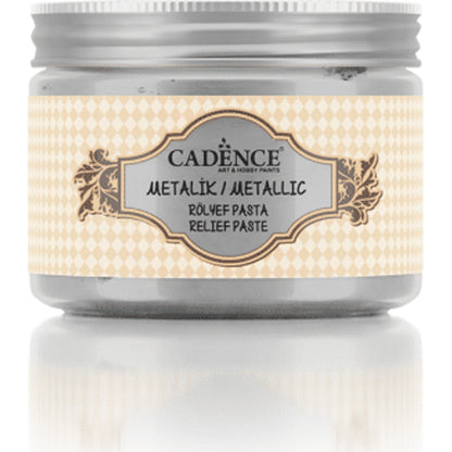 Cadence Metallic Relief Paste – Silver 150ml