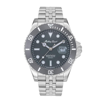 Mathey Tissot Mathy Ceramic Men's Watch - Grey / Silver - H901CRAS