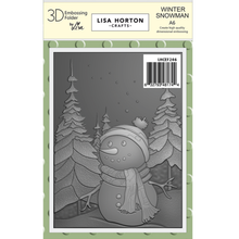 Lisa Horton Crafts Winter Snowman A6 3D Embossing Folder