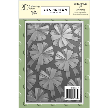 Lisa Horton Crafts Wrapping Up Embossing Folder and Layering Stencils